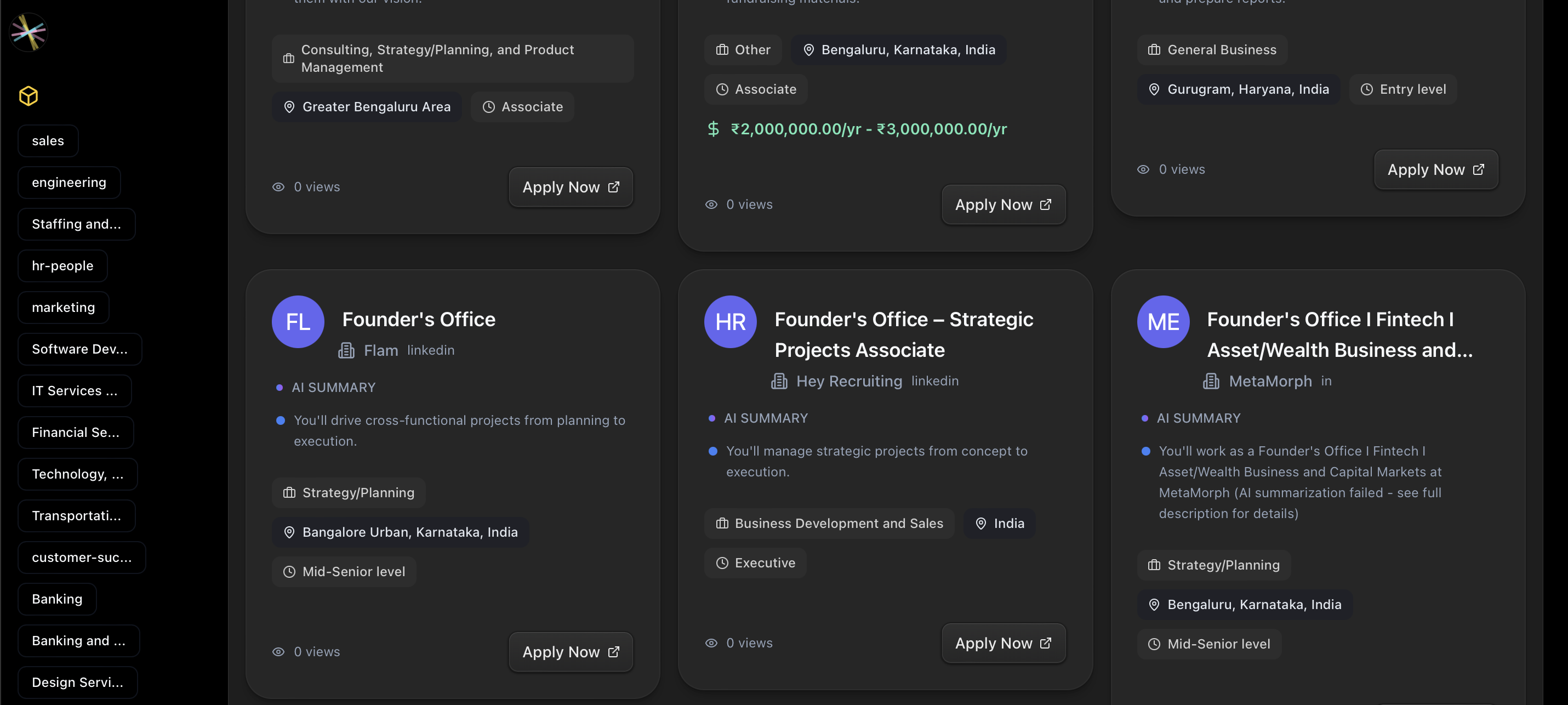 AI Job Summary Dashboard